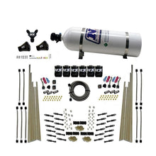 Load image into Gallery viewer, Nitrous Express 8 Cyl Dry Direct Port Three Stage 6 Solenoids Nitrous Kit (200-600HP) w/15lb Bottle (93206-15)