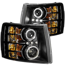 Load image into Gallery viewer, ANZO USA 2007-2013 Chevrolet Silverado 1500 Projector Headlights w/ Halo Black (111200)