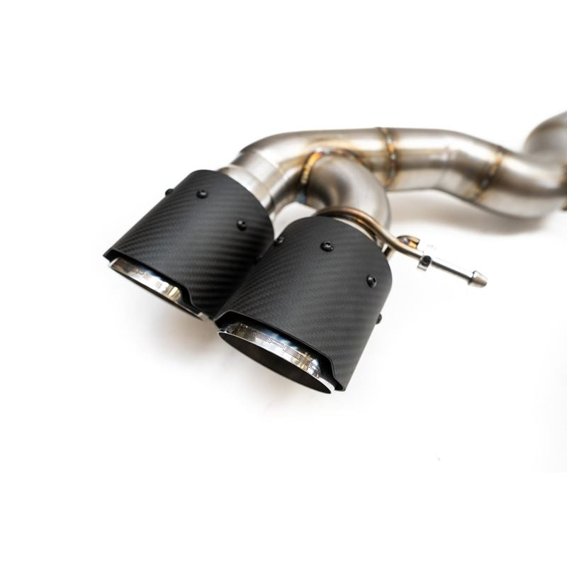 Fabspeed BMW M5 F90 Muffler Bypass Pipes with Quad Style Tips (FS.BMW.F90.MBB)