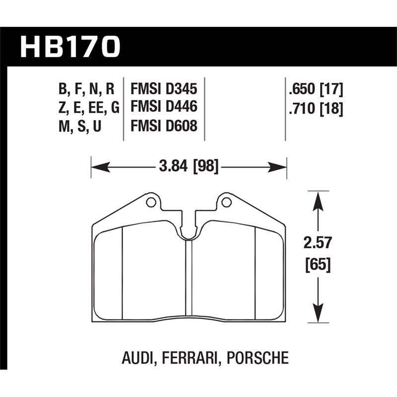 Hawk Performance DTC-60 Brake Pads (HB170G.650)