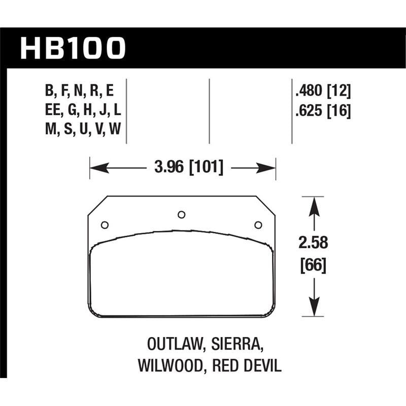 Hawk Performance HP Plus Disc Brake Pad (HB100N.480)