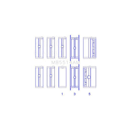 King Engine Bearings Main Bearing Set for 1968-1971 Oldsmobile Vista Cruiser (MB5514AM 030)