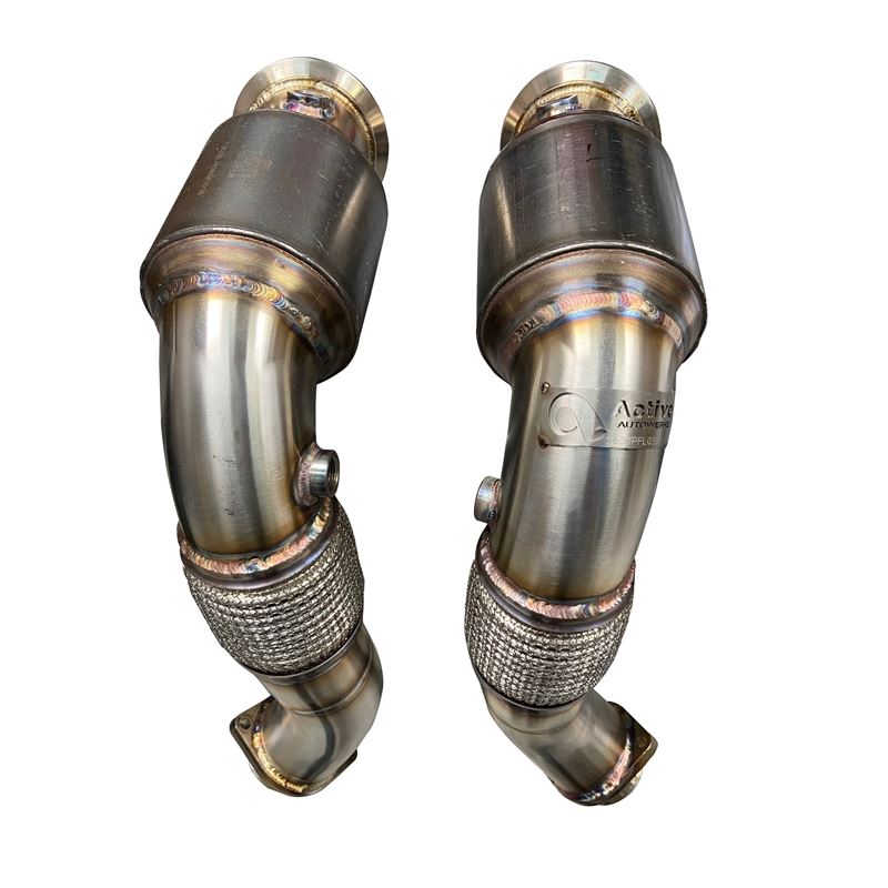 Active Autowerke S63 N63 Catted Downpipes V8 BMW X5 M and X6 M X5 X6 550i 650i (11-041)