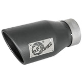 aFe MACH Force-Xp 409 Stainless Steel Clamp-on Exhaust Tip High-Temp Metallic Black (49T30452-B091)