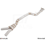 GTHAUS Full Cat-back LX pipes (Single 90mm piping) Stainless for 2014-2015 BMW M3(BM3203004)