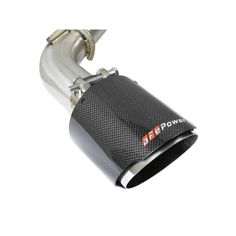 Takeda 2-1/2 IN 304 Stainless Steel Cat-Back Exhaust System w/ Carbon Fiber Tips (49-36132NM-C)