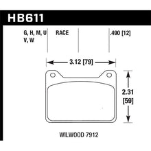 Load image into Gallery viewer, Hawk Performance DTC-60 Disc Brake Pad (HB611G.490)
