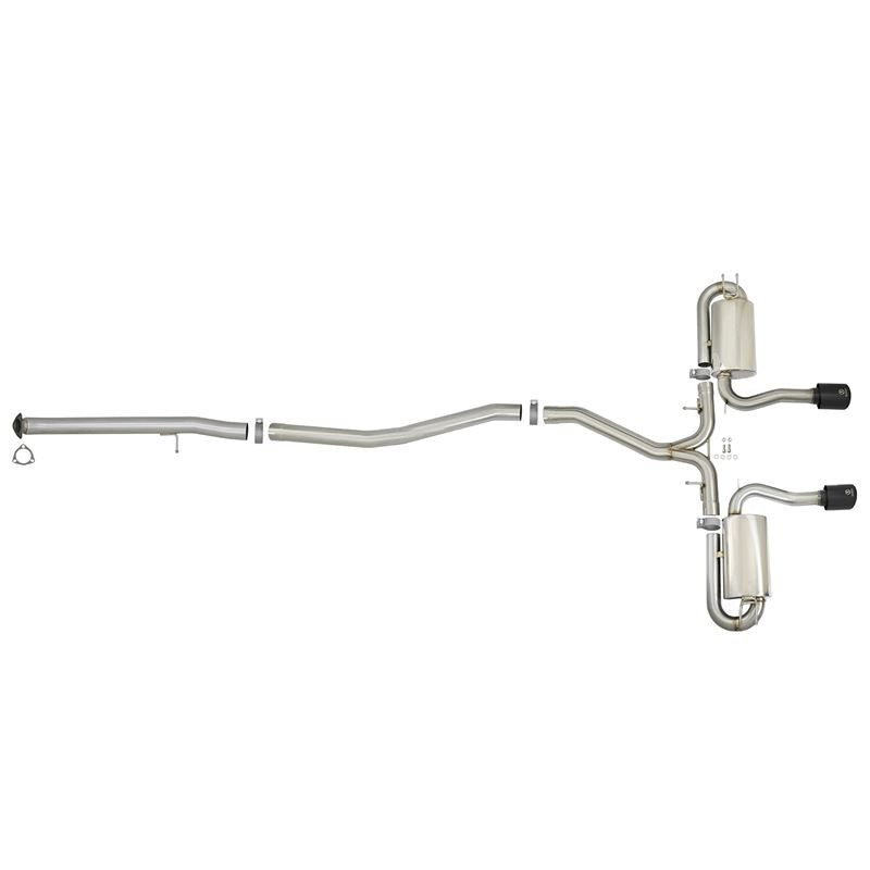 Takeda 3 IN 304 Stainless Steel Cat-Back Exhaust System w/ Black Tips (49-36621-B)