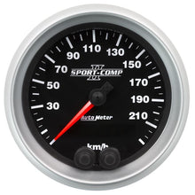 Load image into Gallery viewer, AutoMeter Sport-Comp II 3-3/8in. 0-225KM/H (GPS) Speedometer Gauge (3680-M)