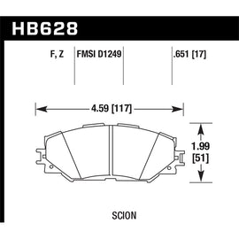 Hawk Performance HPS Brake Pads (HB628F.651)