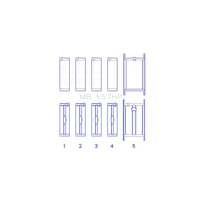 King Engine Bearings Main Bearing Set for 1969-1996 Chevrolet Caprice (MB 557HPSTDX)