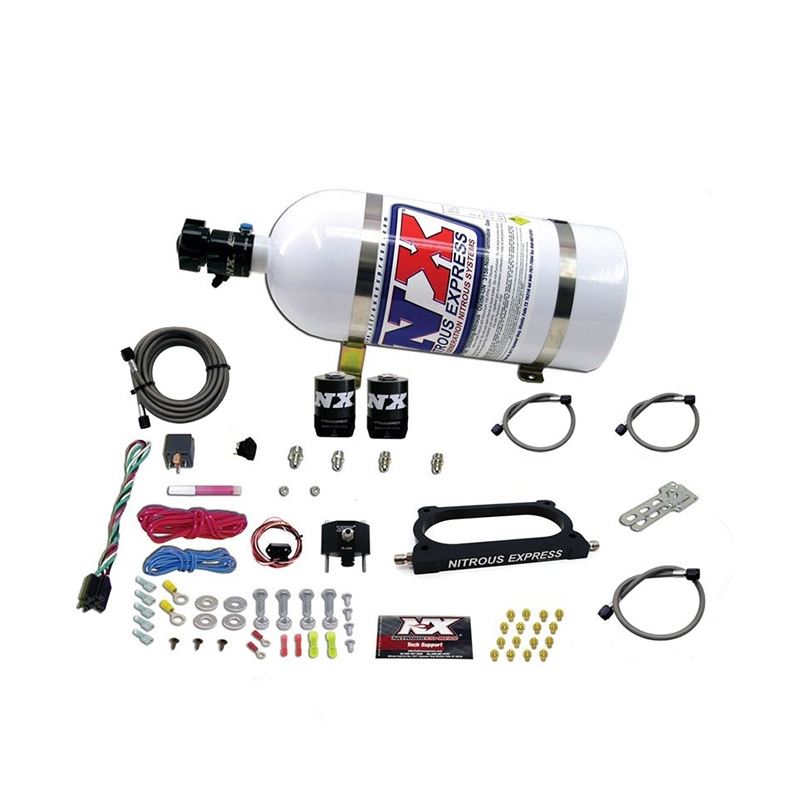 Nitrous Express 07-14 Ford Mustang GT500 Nitrous Plate Kit (50-250HP) w/10lb Bottle (20949-10)