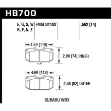 Load image into Gallery viewer, Hawk Performance DTC-60 Brake Pads (HB700G.562)