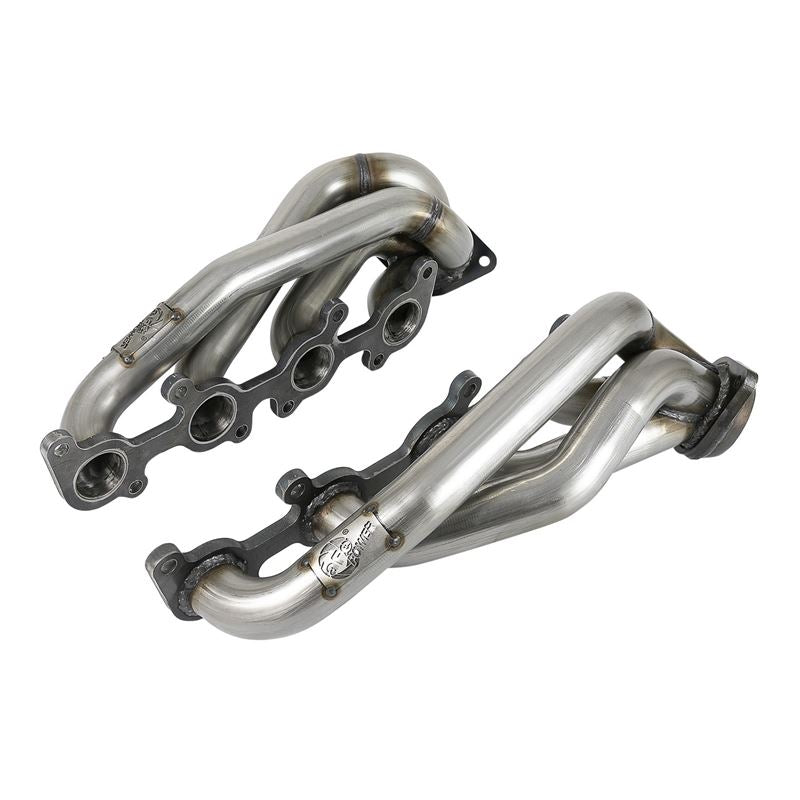 aFe Twisted Steel 1-5/8 IN to 2-1/2 IN 304 Stainless Headers w/ Titanium Coat Finish (48-33025-1T)