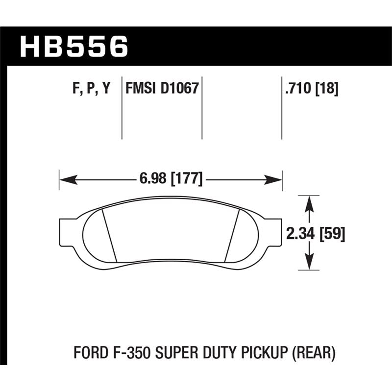 Hawk Performance Super Duty Brake Pads (HB556P.710)