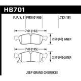 Hawk Performance HPS Brake Pads (HB701F.723)