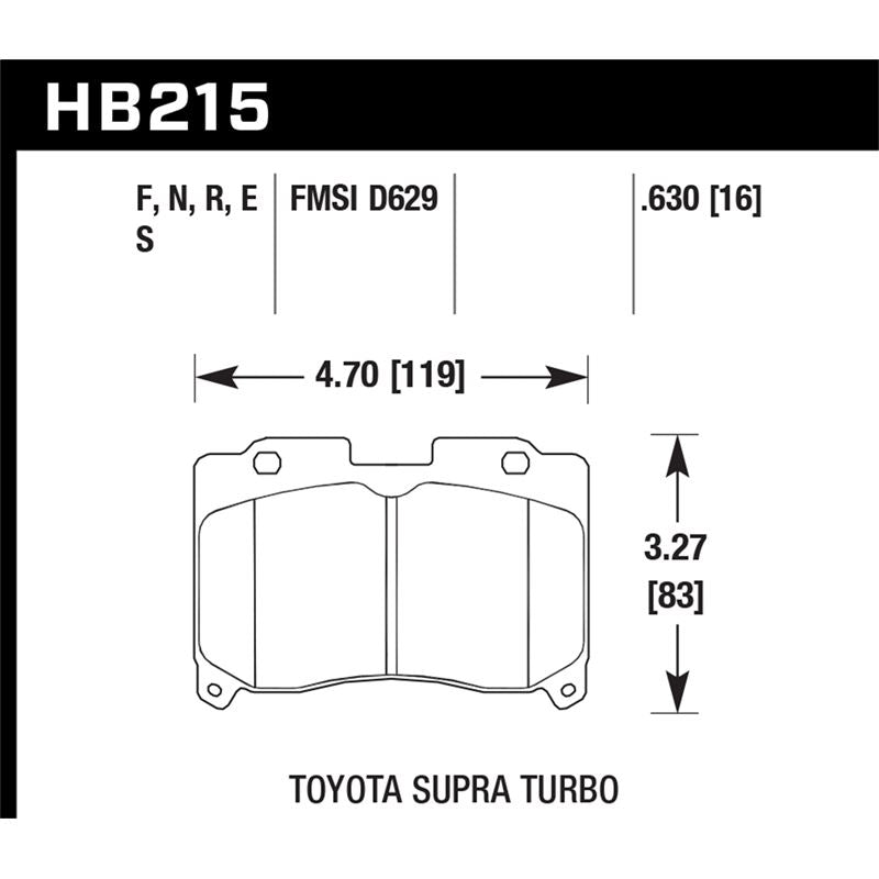 Hawk Performance HPS 5.0 Brake Pads (HB215B.630)