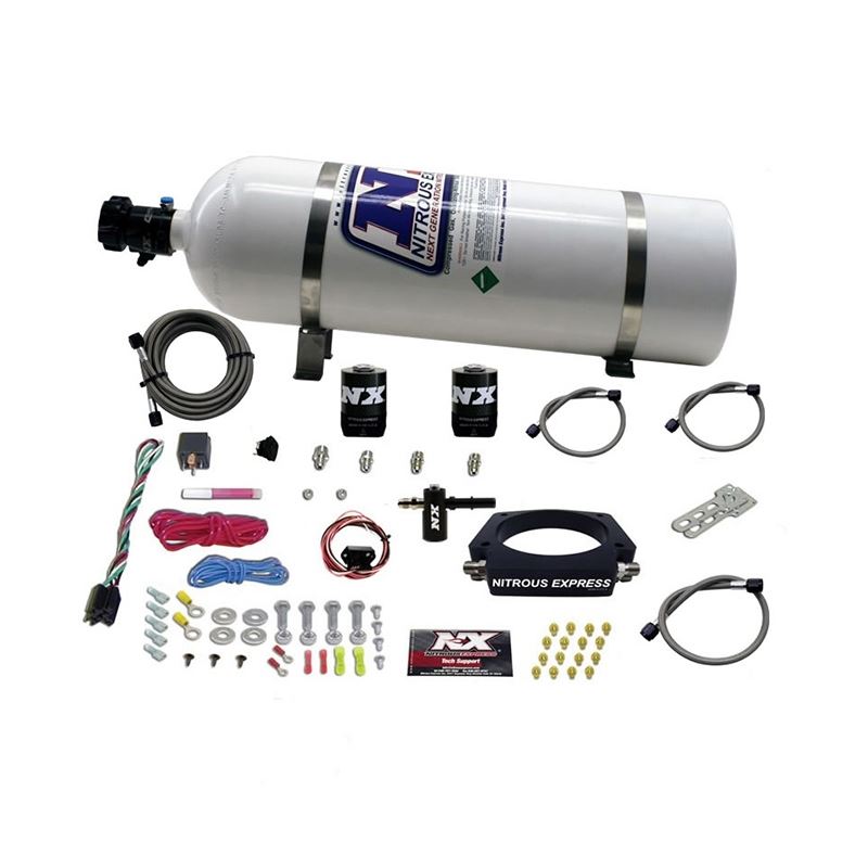 Nitrous Express 2014+ Chevrolet Corvette C7 Nitrous Plate Kit (50-300HP) w/15lb Bottle (20938-15)