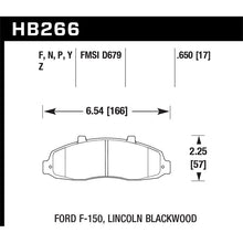 Load image into Gallery viewer, Hawk Performance LTS Brake Pads (HB266Y.650)