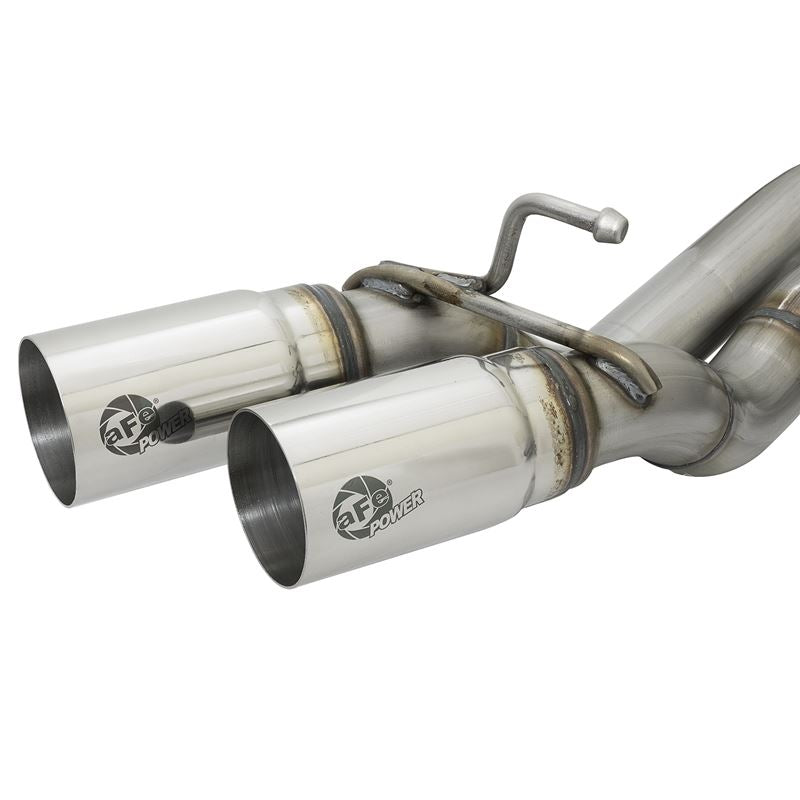 aFe Rebel Series 3 IN Cat-Back Exhaust System w/ Dual Mid-Side Exit Polished Tips (49-46032-P)