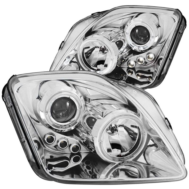 ANZO USA 1997-2001 Honda Prelude Projector Headlights w/ Halo Chrome w/ LED (121342)