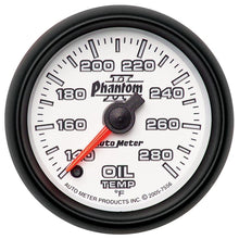 Load image into Gallery viewer, AutoMeter Phantom II 52mm Full Sweep Electronic 140-280 Deg F Oil Temperature Gauge (7556)