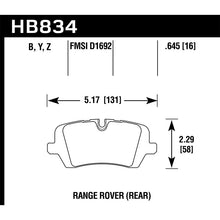 Load image into Gallery viewer, Hawk Performance HPS 5.0 Brake Pads (HB834B.645)