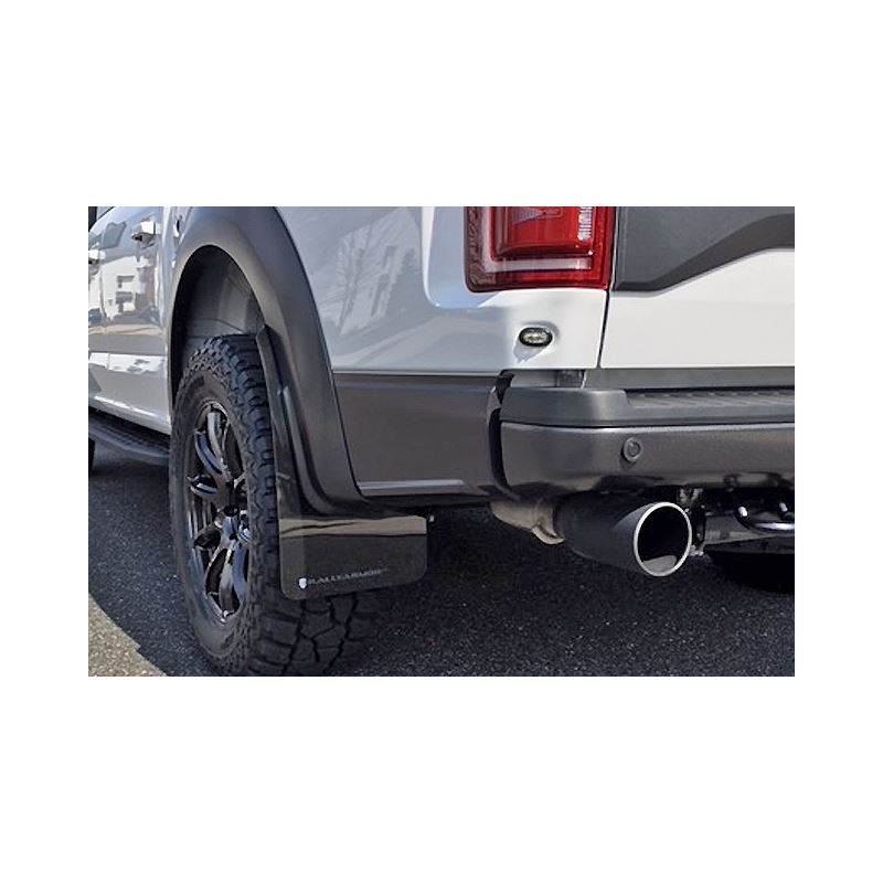 Rally Armor Black Mud Flap/Silver Logo for 2017-2019 Ford F-150 (MF53-UR-BLK/SIL)