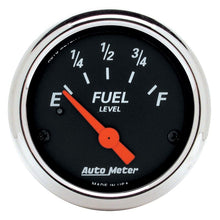 Load image into Gallery viewer, AutoMeter Designer Black 2-1/16in Black Fuel Level Gauge (1424)