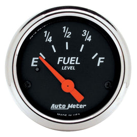 AutoMeter Designer Black 2-1/16in Black Fuel Level Gauge (1424)