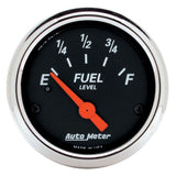 AutoMeter Designer Black 2-1/16in Black Fuel Level Gauge (1424)