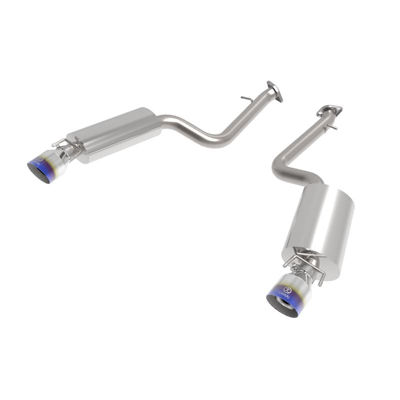 Takeda 2-1/2 IN 304 Stainless Steel Axle-Back Exhaust System w/ Blue Tip (49-36060-L)