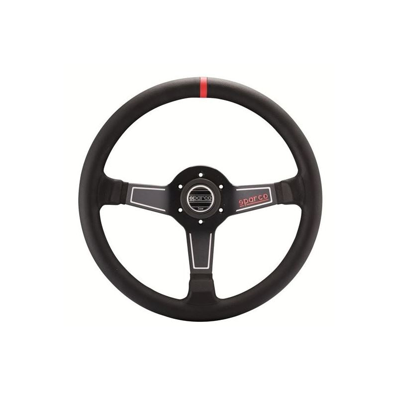 Sparco L575 Racing Steering Wheel, Black Leather (015L750PL)