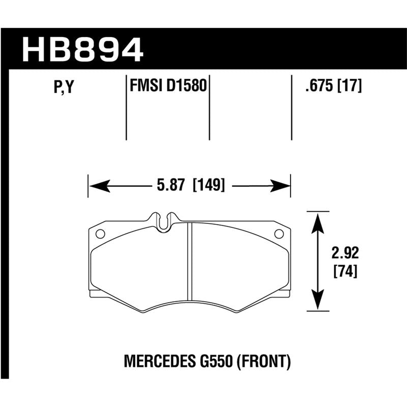 Hawk Performance Super Duty Brake Pads (HB894P.675)