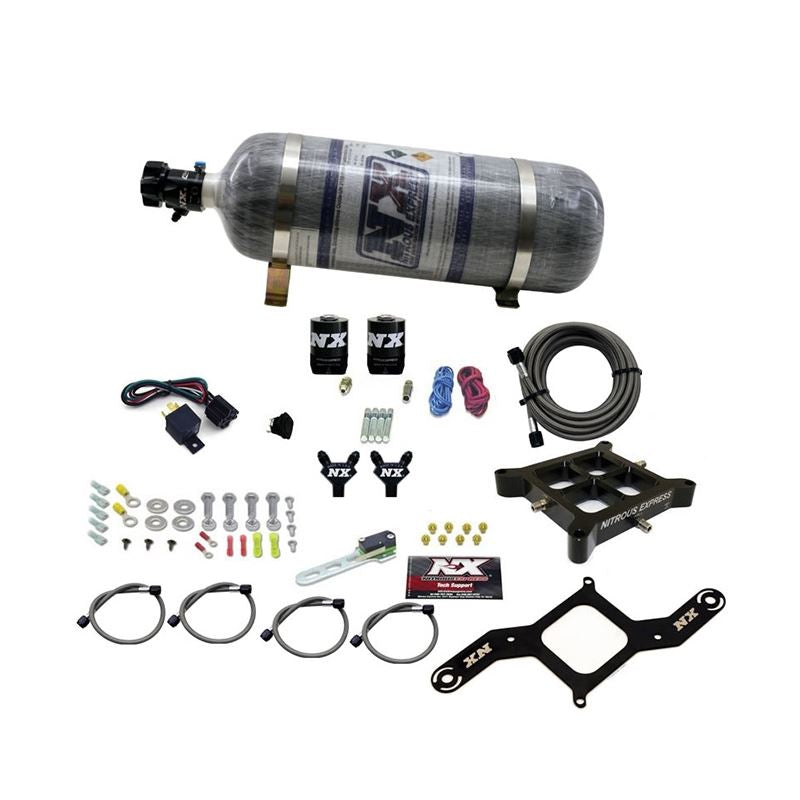 Nitrous Express 4150 Billet Crossbar Stage 6 Nitrous Kit (50-300HP) w/Composite Bottle (60042-12)