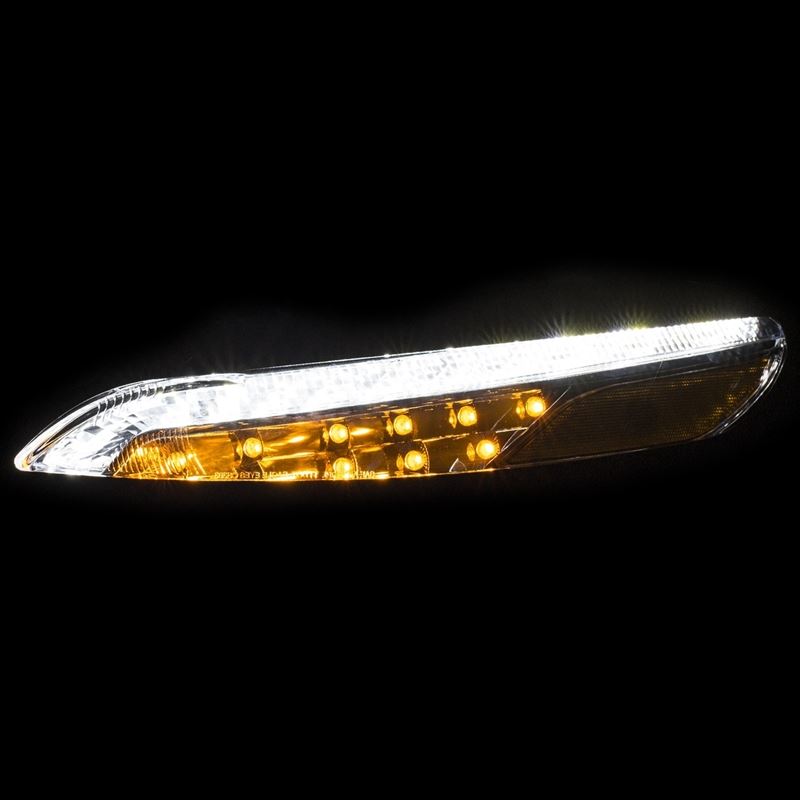 ANZO USA 2014-2016 Jeep Cherokee LED Parking Lights Chrome w/ Amber Reflector (511081)