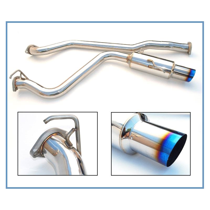 Invidia 08-09 WRX Sedan 76mm (101mm tip) RACING Titanium Tip Cat-back Exhaust (HS08SW4GST)