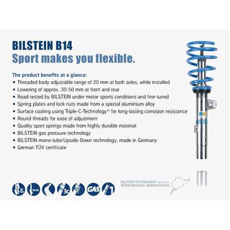 Bilstein B14 (PSS) - Suspension Kit for 2017-2020 Honda Civic (47-282117)