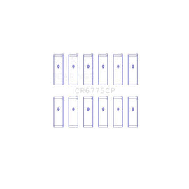 King Engine Bearings Connecting Rod Bearing Set for 2003-2008 INFINITI FX35 (CR6775CP0.25)