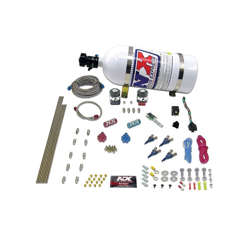 Nitrous Express 4 Cyl Alcohol Nitrous Kit (125-275HP) w/10lb Bottle (80045-10)