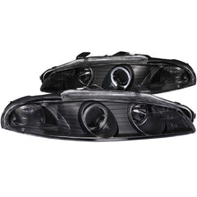 Load image into Gallery viewer, ANZO USA 1997-1999 Mitsubishi Eclipse Projector Headlights w/ Halo Black G2 (121377)