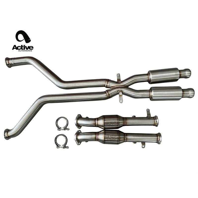 Active Autowerke E9X M3 Signature X Pipe with GESI Ultra High Flow Cats (11-018)