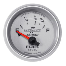 Load image into Gallery viewer, AutoMeter Ultra-Lite II Gauge Fuel Level 2 1/16in 16e To 158f Elec Ultra-Lite II (4918)