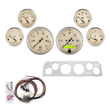 AutoMeter 6 Gauges Direct-Fit Dash Kit - Antique Beige for 64-66 Chevy (7043-AB)