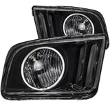 ANZO USA 2005-2009 Ford Mustang Crystal Headlights w/ Halo Black (CCFL) (121033)