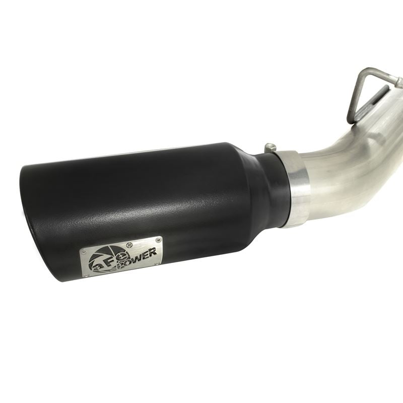 aFe ATLAS 4 IN Aluminized Steel DPF-Back Exhaust System w/Black Tip (49-04043-B)