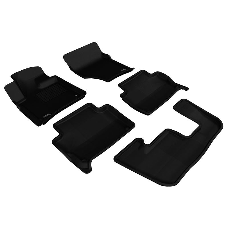 3D Maxpider KAGU Floor Mat, BLACK, 1ST ROW/2ND ROW/3RD ROW (L1AD02601509)