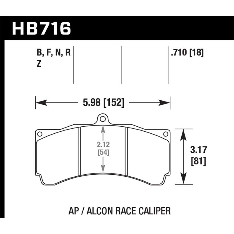 Hawk Performance DTC-70 Disc Brake Pad (HB716U.984)