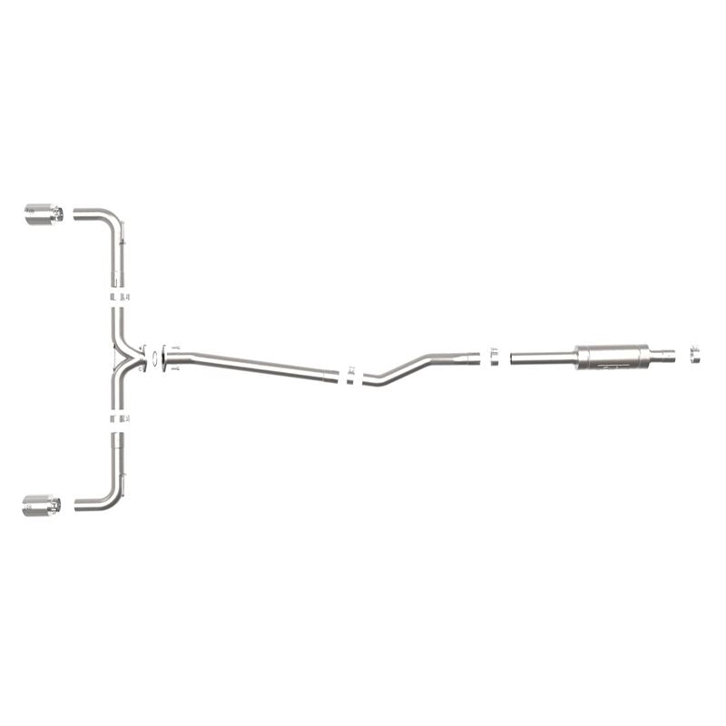 aFe Takeda 2-1/2 IN 304 Stainless Steel Cat-Back Exhaust System w/Polished Tips(49-37015-P)