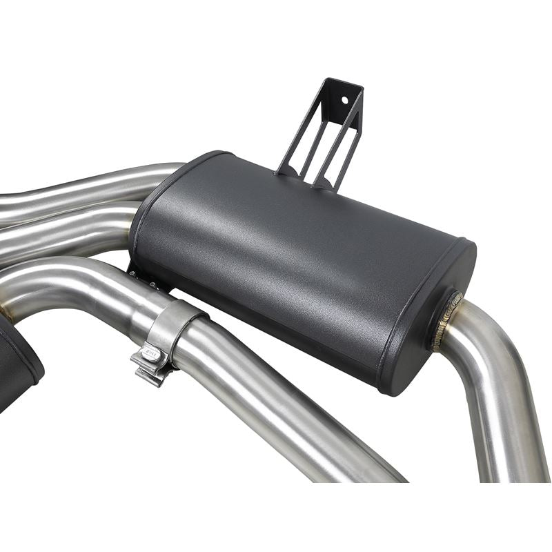 aFe MACH Force-XP 2-1/2 IN 304 Stainless Steel Cat-Back Exhaust System w/ Black Tips (49-36344-B)